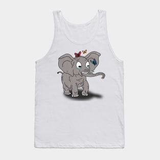 The Elephant and the Butterflies Tank Top